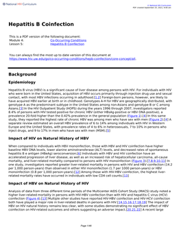 Hepatitis B Coinfection