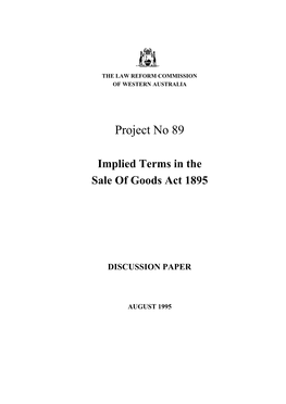 Implied Terms in the Sale of Goods Act 1895