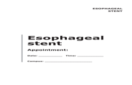 Esophageal Stent