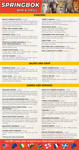 View Our Menu