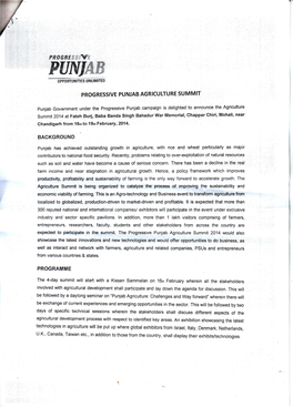 Progressive Punjab Agriculture Summit 2014