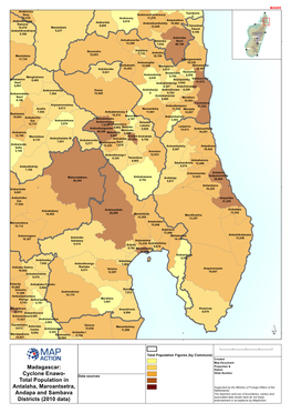 Total Population in Antalaha, Maroantsetra, Andapa and Sambava Districts