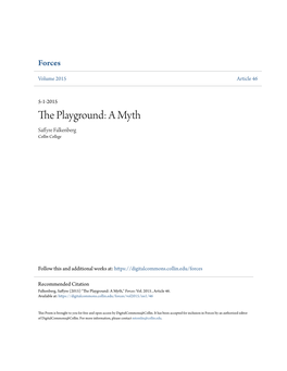 THE PLAYGROUND: a MYTH Saffyre Falkenberg