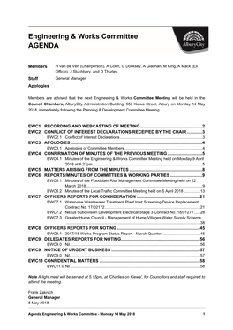 Engineering & Works Committee AGENDA