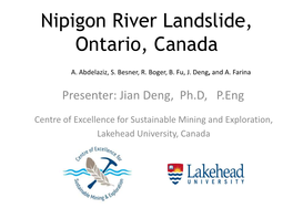 Nipigon River Landslide, Ontario, Canada