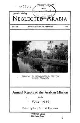 Annual Report of the Arabian Mission Year 1935