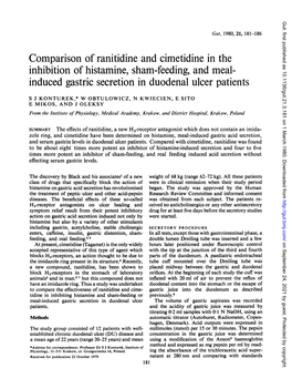 Induced Gastric Secretion in Duodenal Ulcer Patients