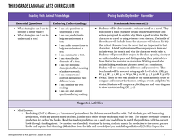 Third Grade Language Arts Curriculum