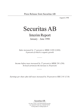 Securitas AB