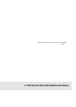 4. Protecció Dels Recursos Naturals