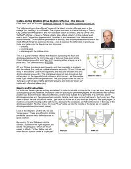 Dribble Drive Motion Offense