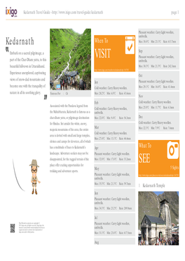 Kedarnath Travel Guide - Page 1