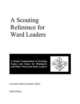 A Scouting Reference for Ward Leaders