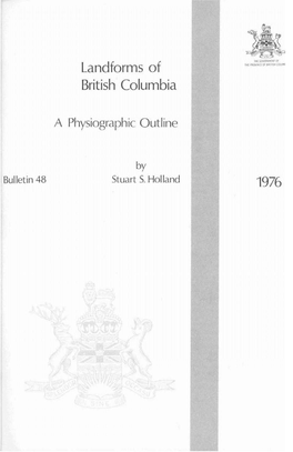 Landforms of British Columbia 1976