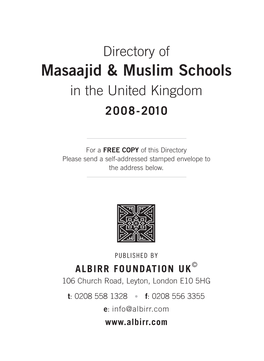 Masaajid & Muslim Schools