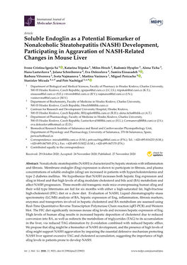 Soluble Endoglin As a Potential Biomarker of Nonalcoholic Steatohepatitis (NASH) Development, Participating in Aggravation of NASH-Related Changes in Mouse Liver