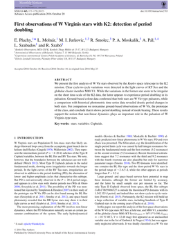 First Observations of W Virginis Stars with K2: Detection of Period Doubling