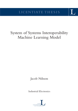 System of Systems Interoperability Machine Learning Model