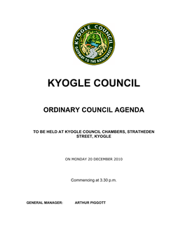 Kyogle Council Ordinary Council Agenda