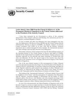 Security Council Distr.: General 5 June 2000