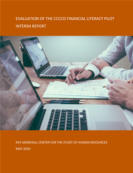 Evaluation of the Cccco Financial Literacy Pilot Interim Report