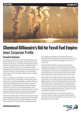 Chemical Billionaire's Bid for Fossil Fuel Empire