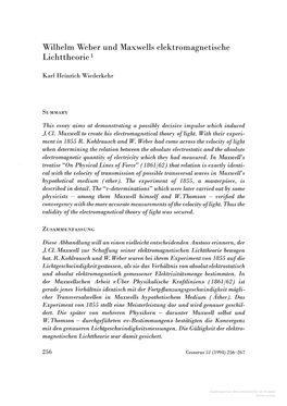 Wilhelm Weber Und Maxwells Elektromagnetische Lichttheorie '