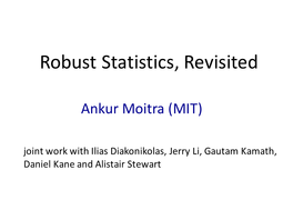 Robust Statistics, Revisited