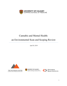 Cannabis and Mental Health: an Environmental Scan and Scoping Review