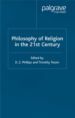 Philosophy of Religion in the 21St Century