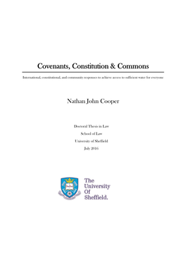 Covenants, Constitution & Commons