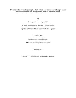 Exploring the Effect of the Independence Referendum Process on Political Attitudes Towards Immigration in Sub-State Nationalist Regions