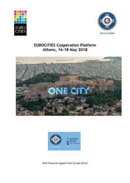 EUROCITIES Cooperation Platform Athens, 16-18 May 2018