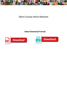 Glenn County Active Warrants