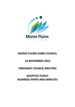 Moree Plains Shire Council 14 November 2019 Ordinary