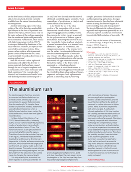 Plasmonics: the Aluminium Rush