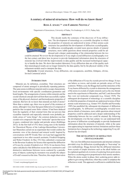 A Century of Mineral Structures: How Well Do We Know Them?