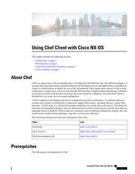 Using Chef Client with Cisco NX-OS