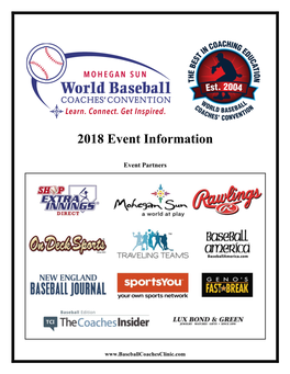 2018 Event Information