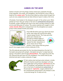 Carbon Is Found in All Living Things. Carbon Atoms Move Constantly