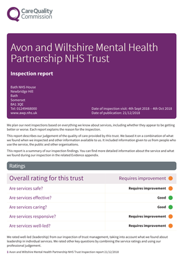 RVN Avon and Wiltshire Mental Health Partnership NHS Trust