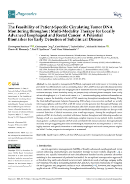 The Feasibility of Patient-Specific Circulating Tumor DNA Monitoring