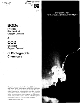 BOD5 Five-Day Biochemical Oxygen Demand & COD