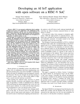 Developing an AI Iot Application with Open Software on a RISC-V Soc