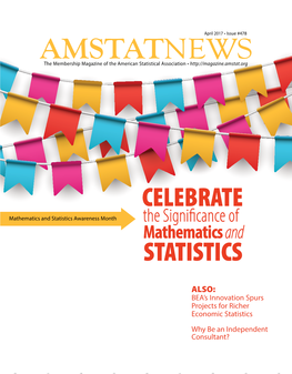 AMSTATNEWS the Membership Magazine of the American Statistical Association •