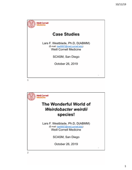 Case Studies the Wonderful World of Weirdobacter Weirdii Species!