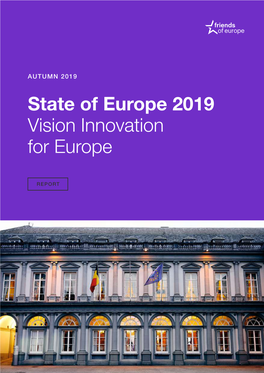 State of Europe 2019 Vision Innovation for Europe
