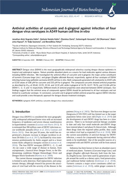 Antiviral Activities of Curcumin and 6-Gingerol Against Infection of Four