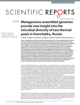 Metagenome-Assembled Genomes Provide New Insight Into The