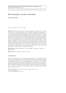 Electromagnetism, the Lorentz Force Law and the Einstein-Maxwell Equations for Electromagnetism Coupled to General Relativity